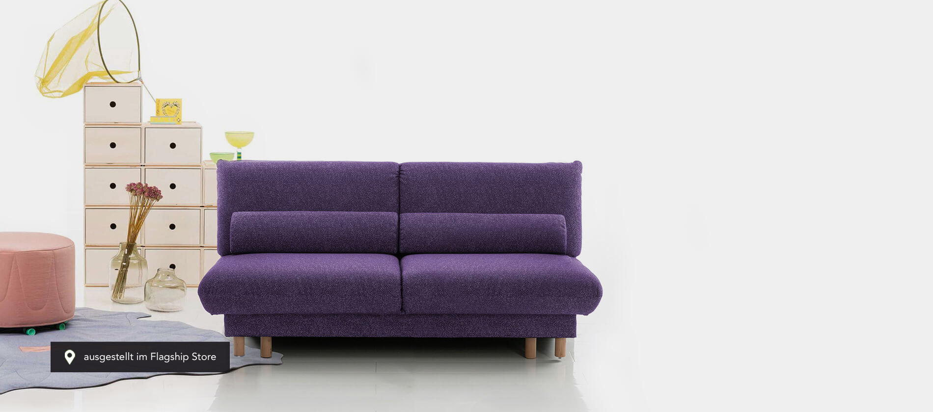 schlafsofa quint deluxe bruehl lila