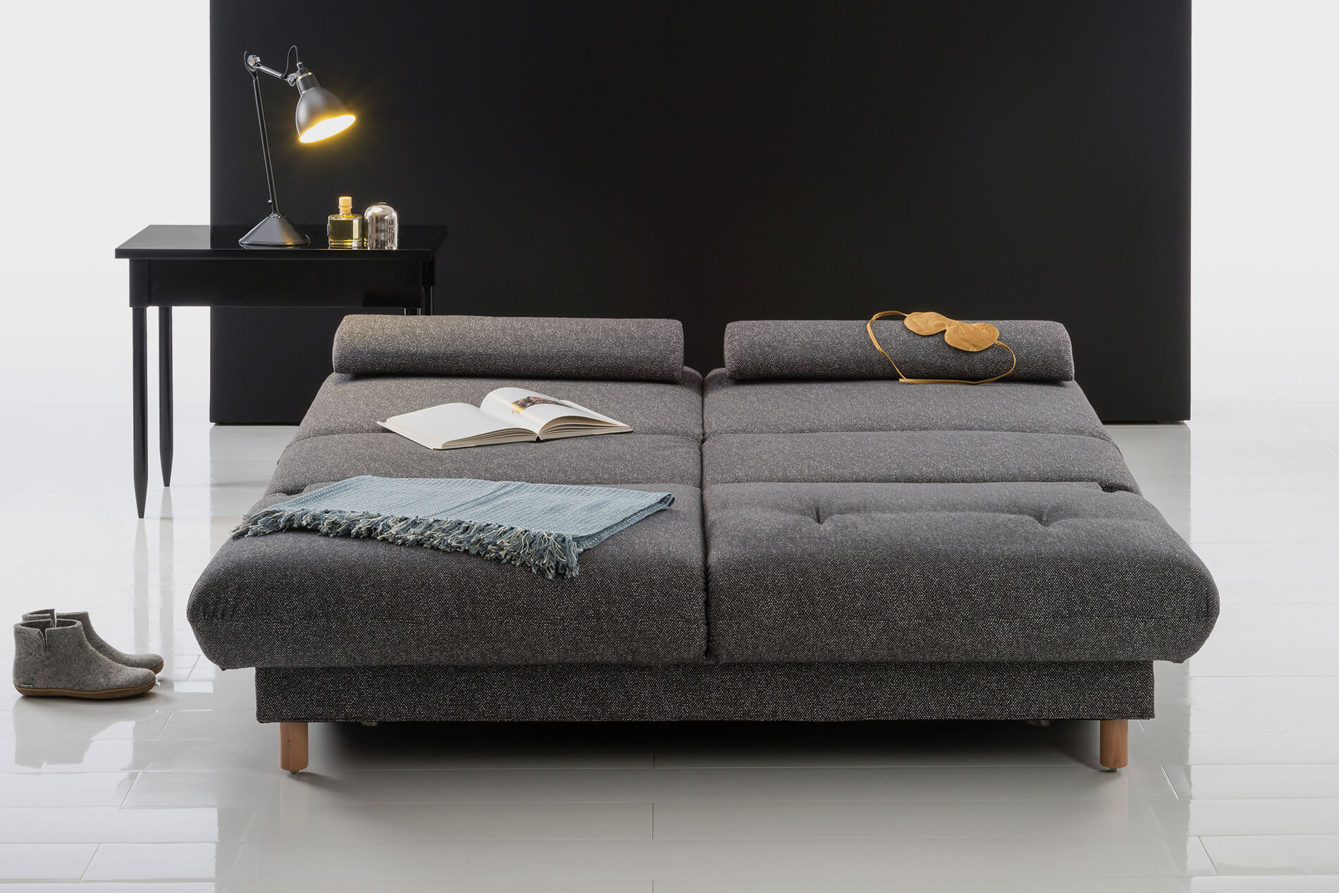 Das Schlafsofa Quint Deluxe von Brühl als Gästebett. schlafsofa quint deluxe bruehl