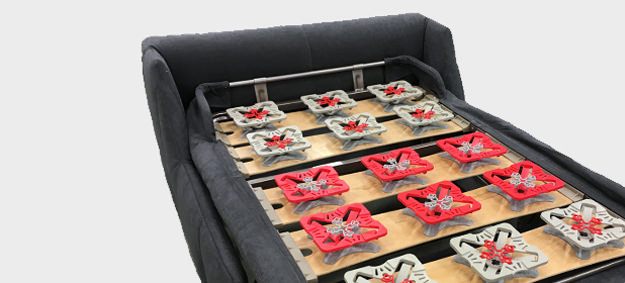 Der flexible Lattenrost für Pol 74 Bettsofas. Pol74 Bettsofa Schlafsofa Lattenrost flexibel