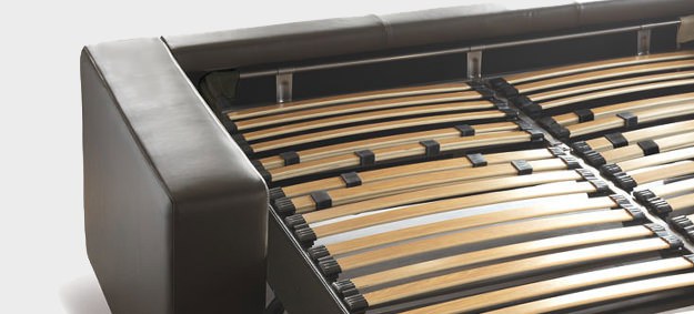 Der verstellbare Lattenrost von Pol74 Bettsofas. Pol74 Bettsofa Schlafsofa Lattenrost verstellbar